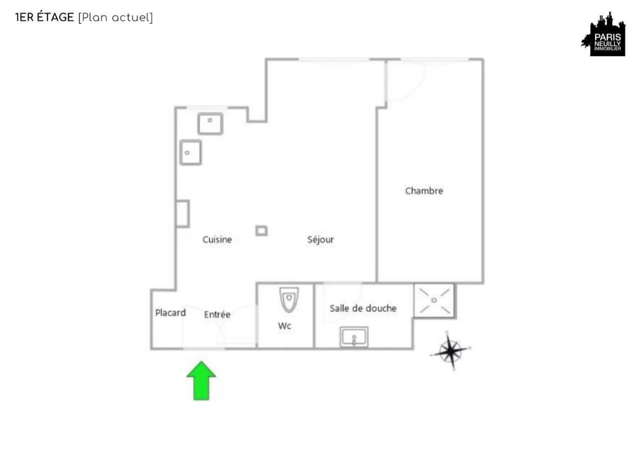 Appartement 2 pièces 4 couchages tout confort Neuilly-sur-Seine Esterno foto